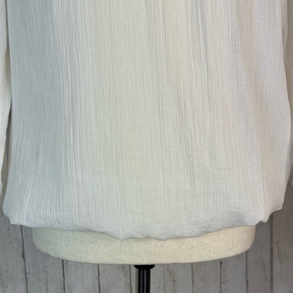 Old Navy | White Cotton Boho Peasant Top Blouse Women’s M - Picture 4 of 12